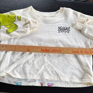 Large Rugrats women’s crop too sweater Cream Long Sleeve Shirt